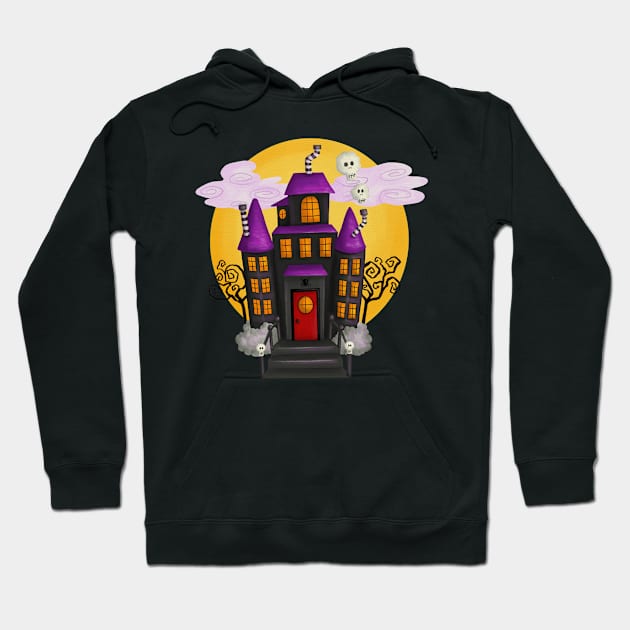 Haunted House Halloween Hoodie by StacysCellar